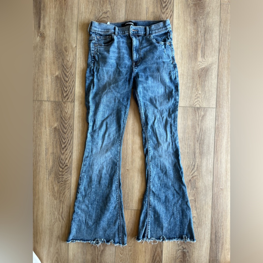 Express high rise flare jeans